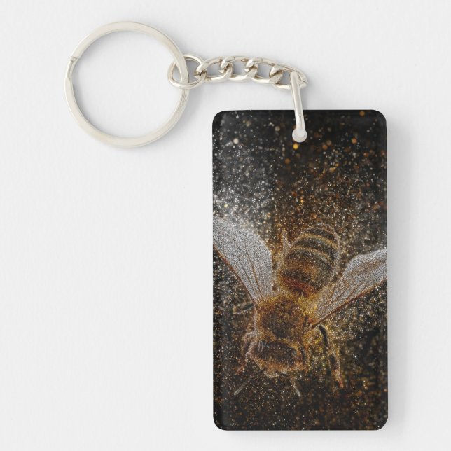 Porte-clefs Les abeilles tombées sont magiques (Devant)