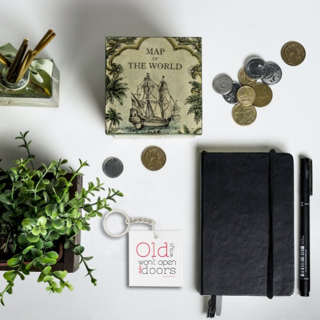 Porte-clefs Les anciennes voies n'ouvrent pas de nouvelles voi (Créateur téléchargé)