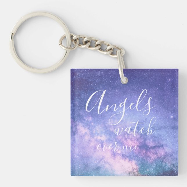 Porte-clefs Les Anges me surveillent, ma belle étoile (Devant)
