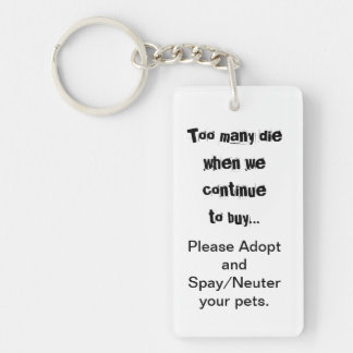 Porte-clefs Les Animaux Adoptent Spay Neuter Dit