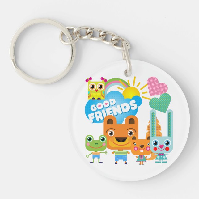 Porte-clefs Les animaux bons amis (Devant)