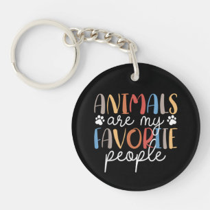 Porte-clefs Les Animaux Sont Mes Personnes Préférées Drôle Ama