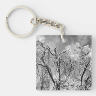 Porte-clefs les arbres l'hiver