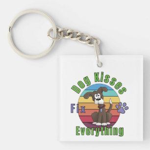 Porte-clefs Les baisers de chien réparent tout