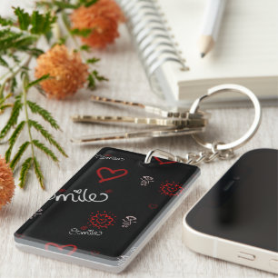 Porte-clefs Les battements de coeur et le bonheur
