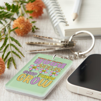 Porte-clefs Les bonnes choses inspirantes augmentent Wordart P