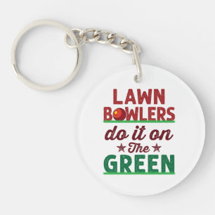 Porte-clefs Les Bowlers De Pelouse Le Font Sur Le Vert