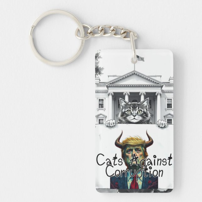 Porte-clefs Les chats contre la corruption (Devant)