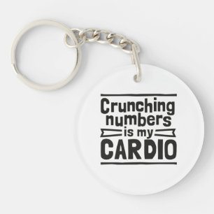 Porte-clefs Les Chiffres De Crunching Est Mon Cardio