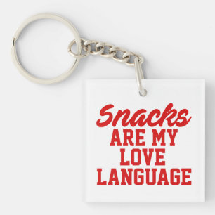 Porte-clefs Les collations sont mon langage de l'amour