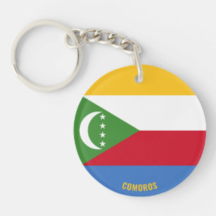 Porte-clefs Les Comores Drapeau Charme Patriotique