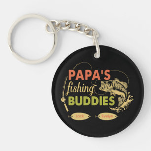 Porte-clefs Les copains de pêche de Papa Noms personnalisés de