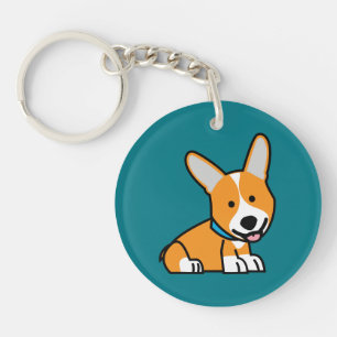 Porte-clefs Les Corgis de corgi poursuivent le Pembroke