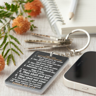 Porte-clefs Les Dix CommandementsRectangle (double face)