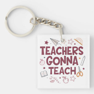 Porte-clefs Les Enseignants Vont Enseigner Joli Professeur Ros