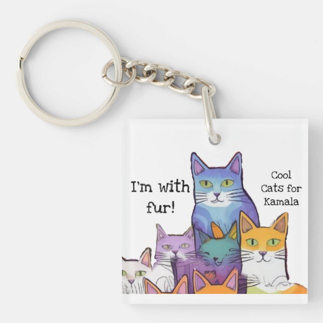 Porte-clefs Les femmes de chat s'unissent ! Chats pour porte - (Devant)
