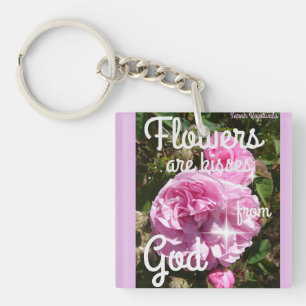 Porte-clefs Les fleurs sont des baisers de Dieu Carnet Inspira