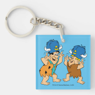 Porte-clefs Les Flintstones   Fred et Buffalo d'eau de prise