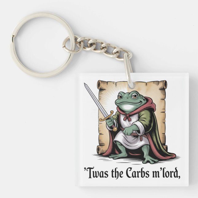Porte-clefs Les glucides m'ont eu M'Lord Drôle Fantastique Gre (Devant)