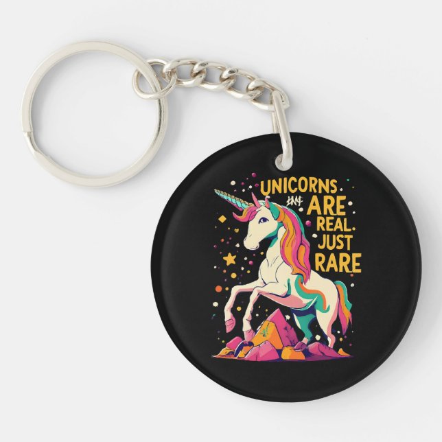 Porte-clefs Les licornes sont réelles, juste rares (Devant)