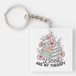 Porte-clefs Les livres sont ma thérapie