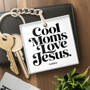 Porte-clefs Les mamans cool aiment Jésus