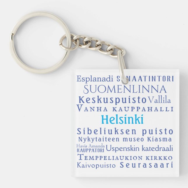 Porte-clefs Les monuments d'Helsinki (Devant)