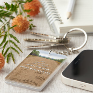 Porte-clefs Les ours de SlipperyJoe vous tueront empreintes de