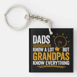 Porte-clefs Les papas savent beaucoup de choses mais les grand