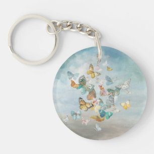 Porte-clefs Les papillons dans les nuages