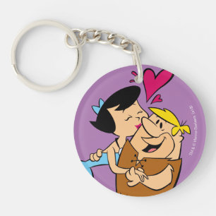 Porte-clefs Les Pierrafeu   Betty Kissing Barney