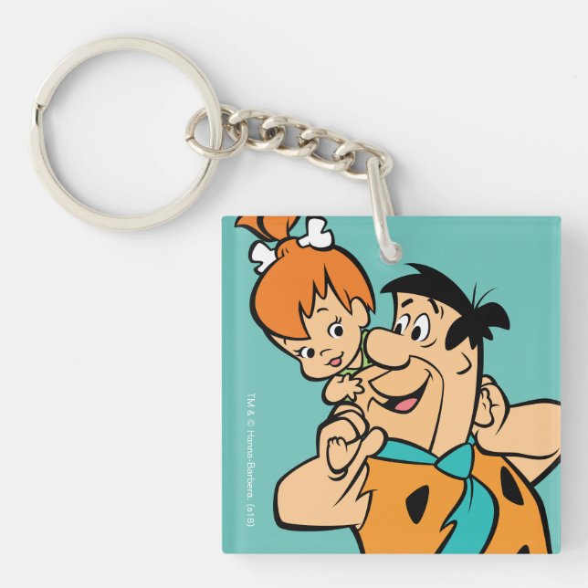 Porte-clefs Les Pierrafeu | Fred & Pebbles Flintstone (Devant)