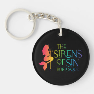 Porte-clefs Les sirènes de Sin Rainbow Logo Keychain