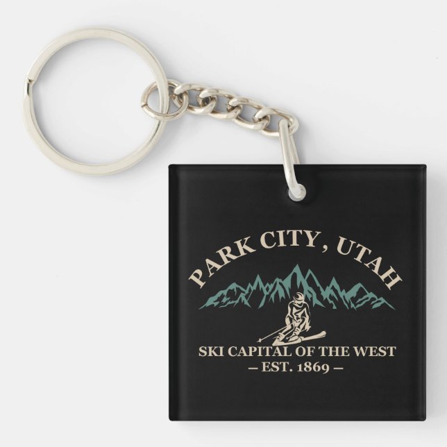 Porte-clefs Les stations de ski de Park City Utah (Devant)