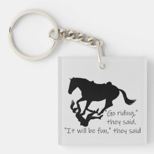 Porte-clefs Let's Go Riding Horses Funny