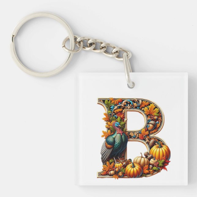 Porte-clefs Letter B in Thanksgiving style (Devant)