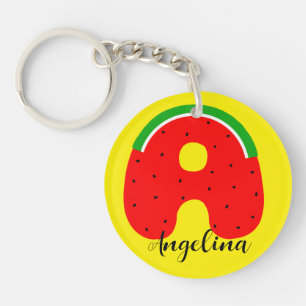 Porte-clefs Lettre A Porte - clé, Porte - clé Watermelon, Mign