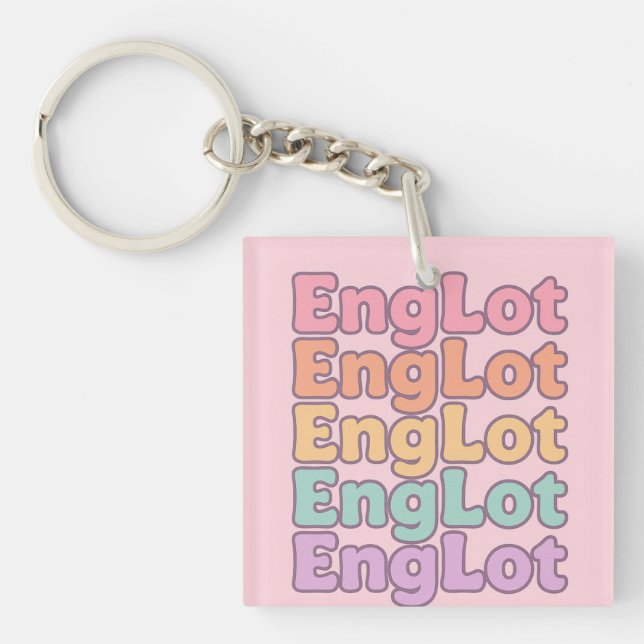 Porte-clefs Lettre Bulle Englot Kawaii (Devant)