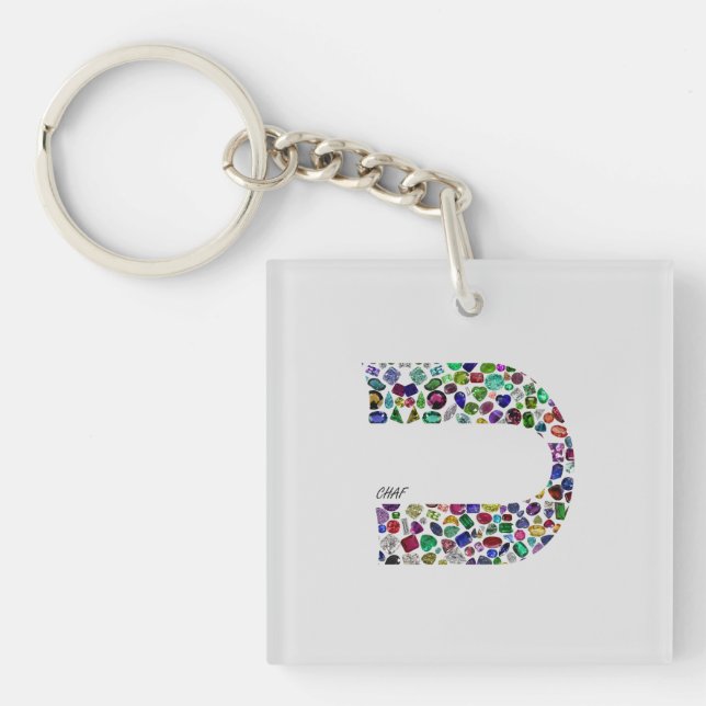 Porte-clefs Lettre 'CHAF' (Devant)