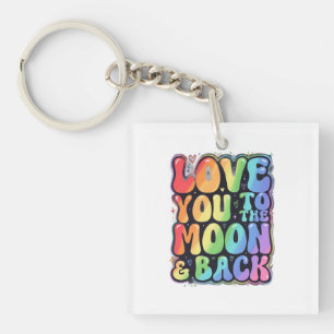 Porte-clefs Lettre d'amour arc-en-ciel radieuse