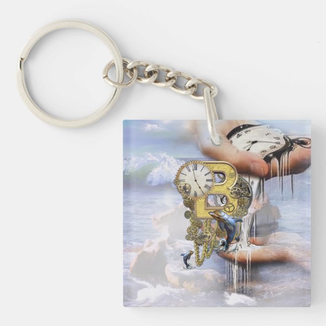 Porte-clefs Lettre d'anniversaire B (Devant)