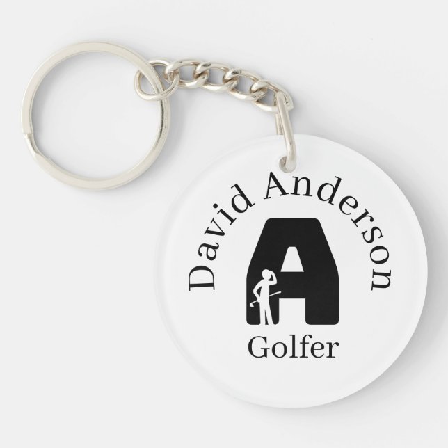 Porte-clefs LETTRE Golfer A (Devant)