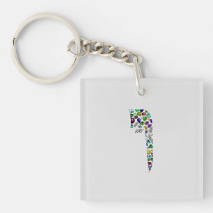 PORTE-CLEFS LETTRE HÉBRAÏQUE VAV EN GEMKIE