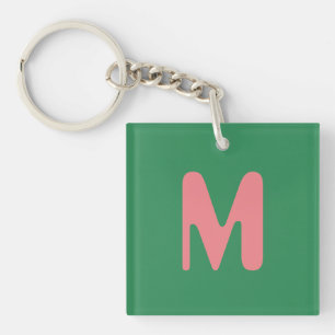 Porte-clefs LETTRE INITIALE CLAIRE Vert algues
