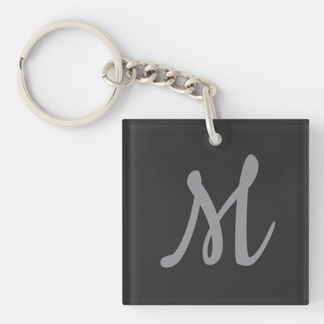 PORTE-CLEFS LETTRE INITIALE GRECQUE CHIC MOYENNE (Devant)