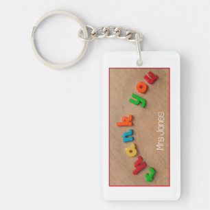 Porte-clefs Lettre magnétique du professeur Merci