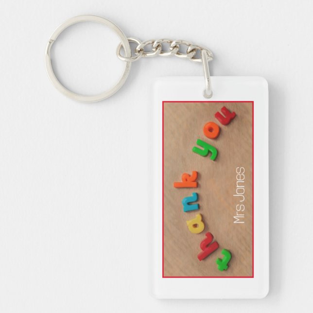 Porte-clefs Lettre magnétique du professeur Merci (Devant)