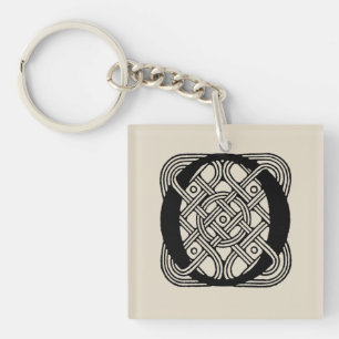 Porte-clefs Lettre O Vintage Celtic Knot Monogramme