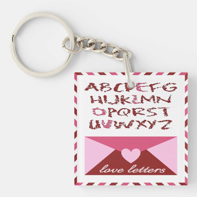 Porte-clefs Lettres d'amour (Devant)