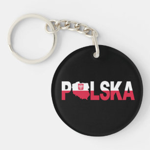 Porte-clefs Lettres de la carte du drapeau polonais
